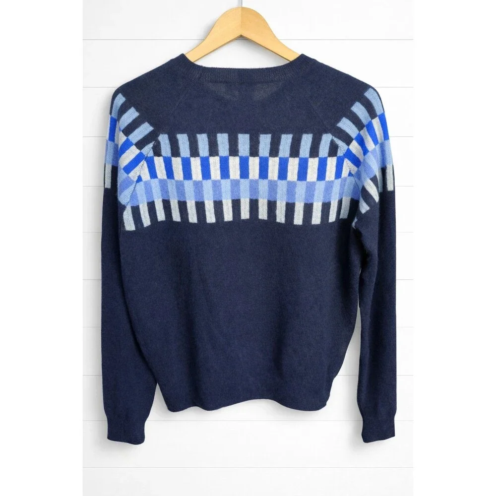 Scott & Scott London 100% Cashmere Navy Blue Pullover Sweater L